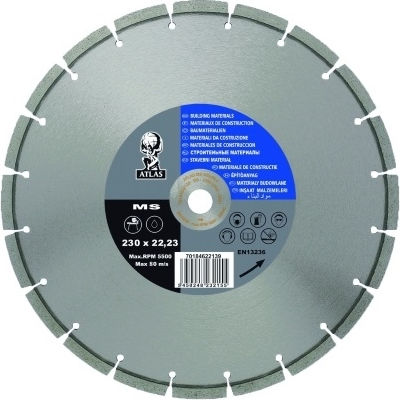 Smirdex Δίσκος Ξηράς Κοπής Δομικών Υλικών 230mm Δίσκος Κοπής Δομικών Υλικών 230mm
