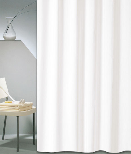 San Lorentzo Solid Душ завеса Тъканна 180x240см Бял 1992WHITE