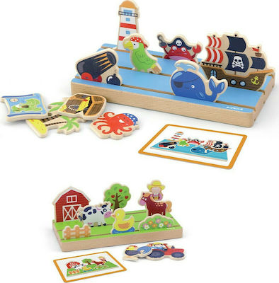 Viga Toys Baby-Spielzeug Space and Distance Farm, Sea aus Holz für 18++ Monate