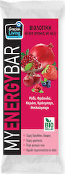 Grecian Living Organic Oat Energy Bar With Strawberry Pomegranate Cranberry & Blueberry No Added Sugar 40gr