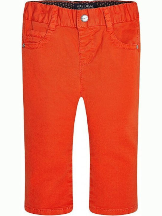 Mayoral Kids Fabric Trousers Orange