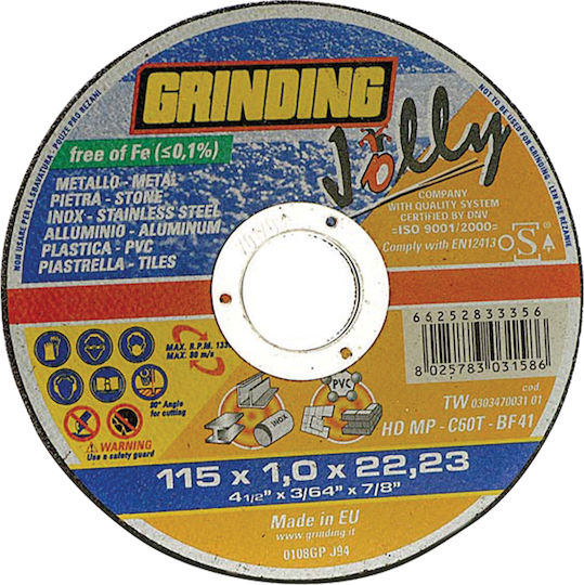 Grinding Δίσκος Κοπής Multi Jolly 230x1,9mm Δίσκος Κοπής Μετάλλου 230mm
