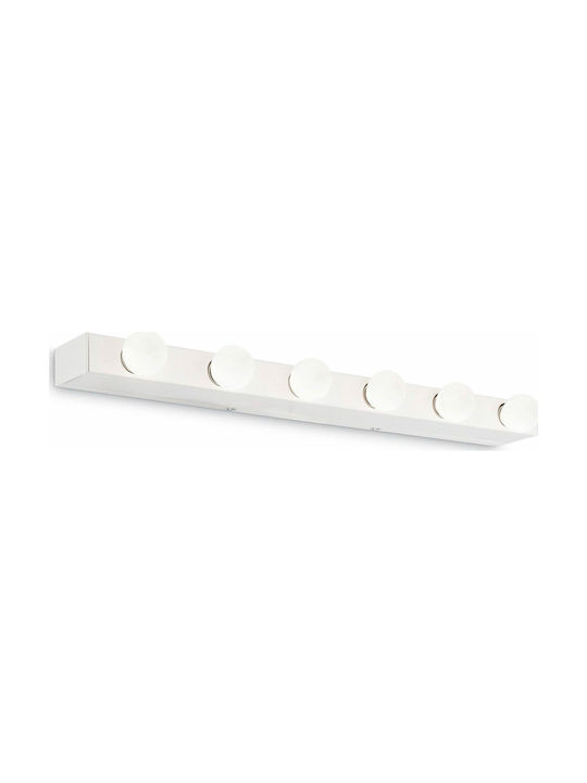 Ideal Lux Prive Modern Wall Lamp with Socket E14 White Width 60.5cm