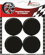 Americat Car Emblem Badges with Enamel Coating 6 x 6cm for Car Rims in Black Colour 4 Pieces