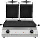 TzeTHan Τ305 ECO Commercial Double Sandwich Maker with Cast iron Ribbed Top and Ribbed Bottom 3200W