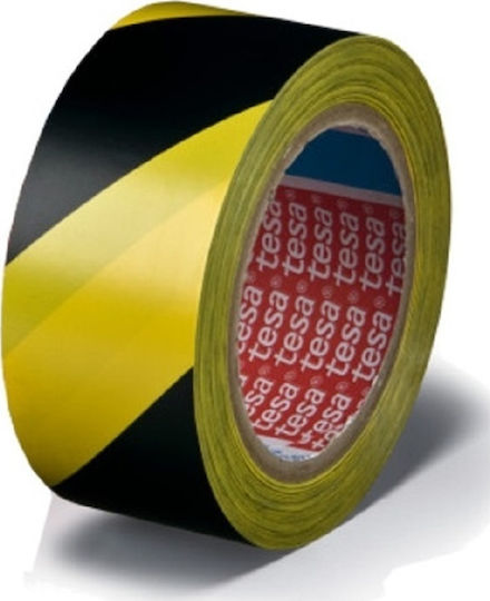 Tesa 60760 Αυτοκόλλητη Ταινία Σήμανσης Μαύρη/Κίτρινη από Πλαστικό Μήκους 33μ.