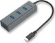 i-tec Hub 4 Porturi USB 3.1 cu Conectare USB-C Gri