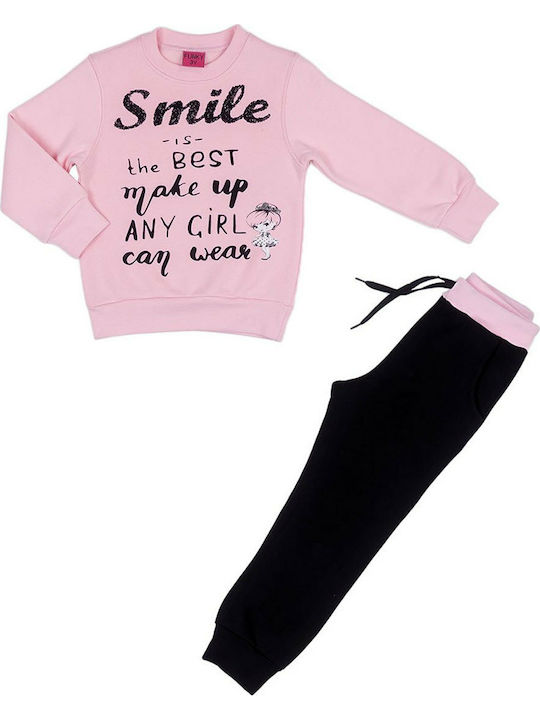 Funky Kids Sweatpants Set Pink 2pcs