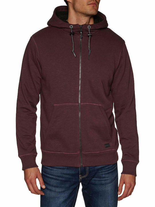 Burgundische Sweatshirt für Herren mit Kapuze