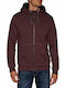 Burgundische Sweatshirt für Herren mit Kapuze