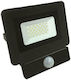Eurolamp Watertight LED Flood Light 30W Natural White 4000K with Motion Sensor IP65