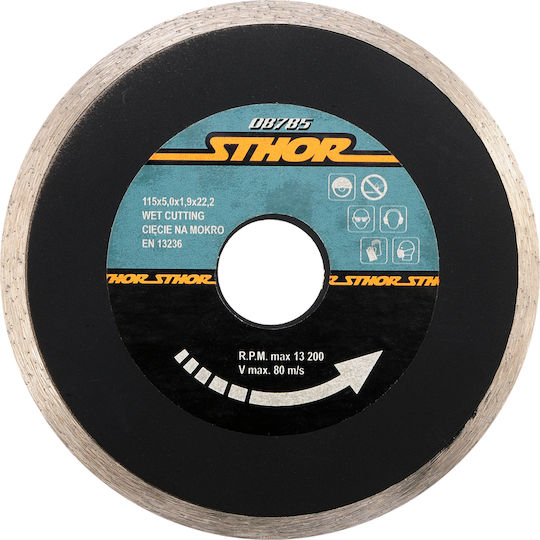 Sthor Disc diamantat pentru plăci 115mm Disc de tăiere Materiale de construcție 115mm