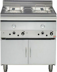 Panaritis Commercial Gas Double Fryer 2x8lt 14kW 80x70x86cm