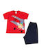 Minerva Kids' Pajamas Summer Red Plane