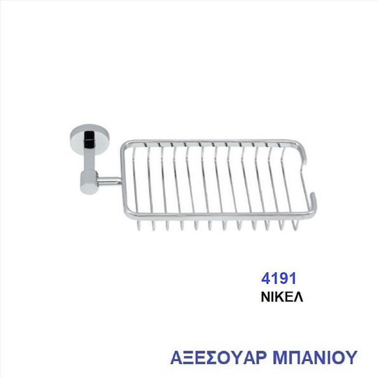 Import Hellas Σπογγοθήκη Επιτοίχια Inox Ασημί