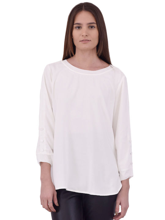 Tom Tailor Women's Blouse Long Sleeve White 1004880-10315