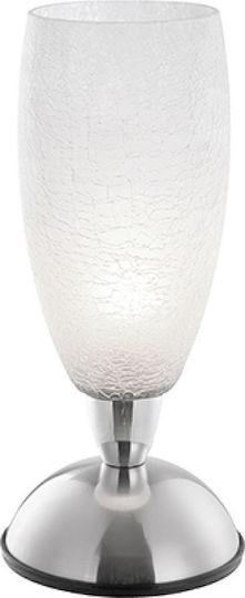 Globo Lighting Πορτατίφ με Λευκό Καπέλο και Ασημί Βάση