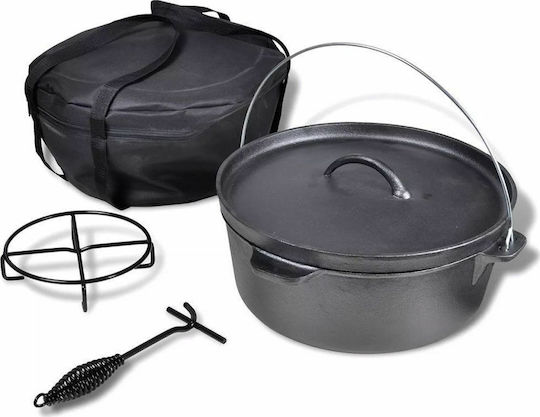vidaXL Гърне Кръгло Метално 38x38см 1бр