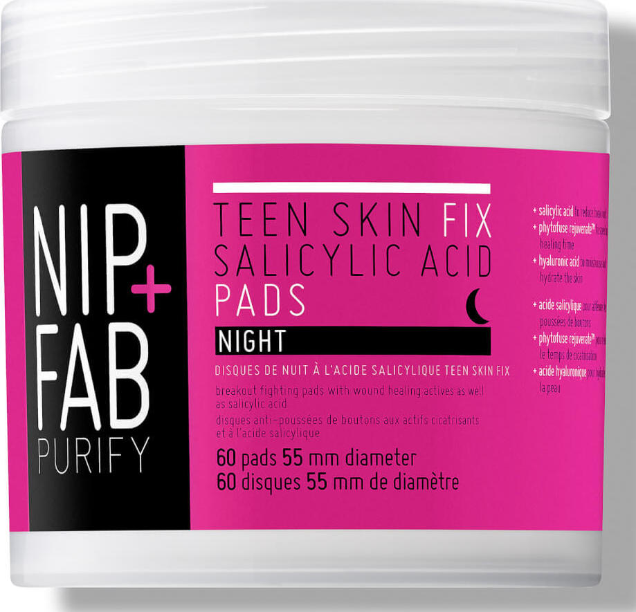 Nip+Fab Teen Skin Fix Salicylic Acid Night Pads 60τμχ Skroutz.gr