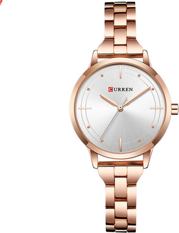 Curren 9019 Watch with Metal Bracelet Pink Gold Skroutz.cy