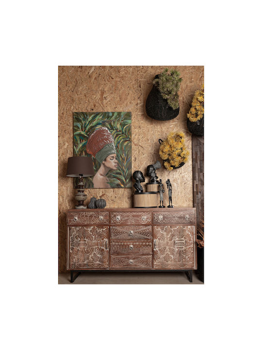 InTheBox Jungle Lady Handmade Πίνακας σε Καμβά 76x100cm