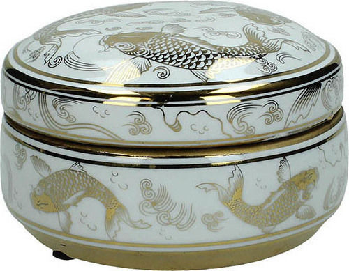JK Home Decoration Dekorative Box Metallisch 8x14x14cm
