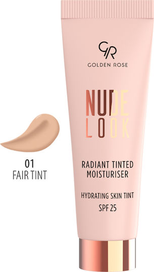 Golden Rose Nude Look Radiant Tinted Moisturiser SPF25 BB Cream Face Day with SPF25 32ml