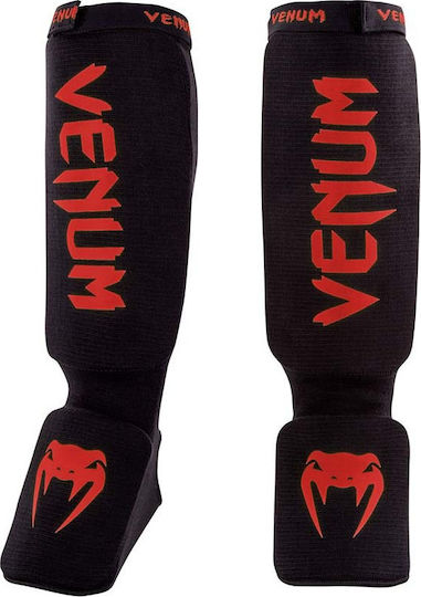 Venum Kontact Shin Guards Adults Black/Red