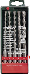 Metabo Комплект 5 Свредла Карбид със SDS Plus Опашка за Строителни материали