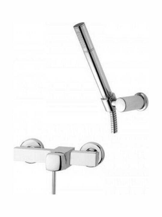 Ottone Meloda Dual Mischung Bade- / Duscharmatur Dusche Komplettes Set Silber