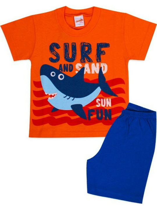 Minerva Kinder-Pyjama Orange Surf 61211 90-61211-216