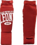 Leone Comfort Shin Guards Adults Red