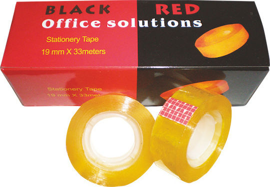 Black Red Σελοτέιπ Stationery 19mm x 33m 8τμχ