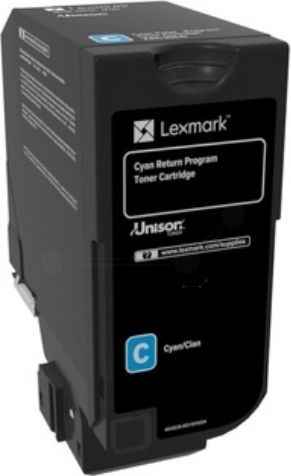 Lexmark 84C2HCE Original Toner Laser Printer Cyan Return Program 16000 Pages