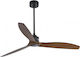 Faro Barcelona Fan S Ceiling Fan 91cm Black/Walnut