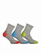 GSA Athletic Kids' Long Socks Aero 150 Gray 3 Pairs