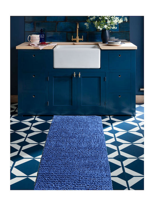 Morven Bath Mat Cotton Elma Blue 60x100cm
