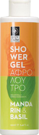 Bodyfarm Shoer Gel Mandarin And Basil Καταπραυντικό Shower Gel 250ml