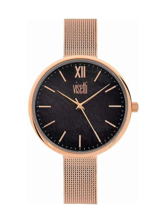 Visetti Watch with Pink Gold Metal Bracelet RI-352RB