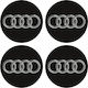Αυτοκόλλητα Σήματα Audi 5.5cm για Ζάντες Αυτοκινήτου 4τμχ