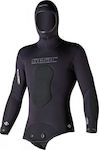 Seac Python Plus Diving Jacket with Chest Pad for Spearfishing Black 5mm