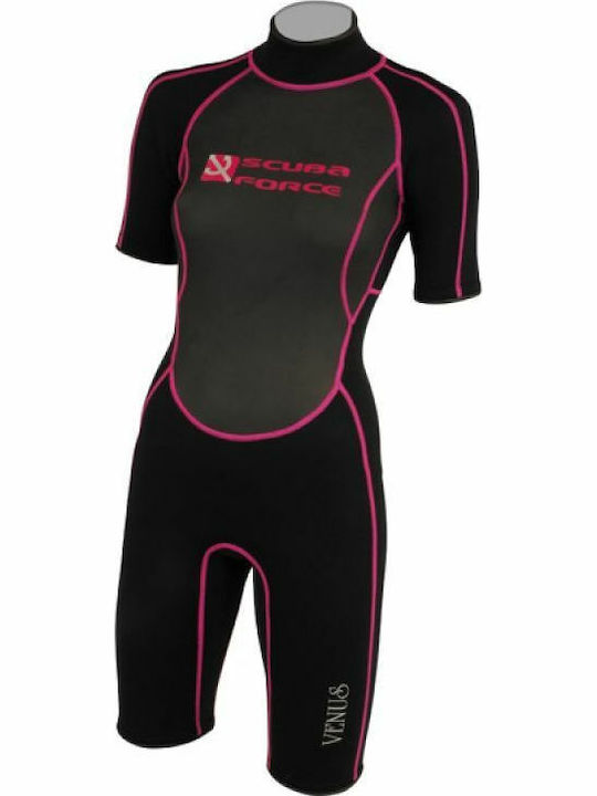 Scuba Force Venus II Μονοσόρτς Κατάδυσης με Φερμουάρ Μαύρο / Ροζ 3mm