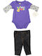 Carter's Baby Bodysuit Set Long-Sleeved with Pants Purple 2pcs