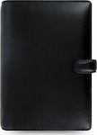 Filofax Finsbury Personal Weekly Organizer Black Leather 13.5x19.4cm