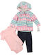 Carter's Baby Bodysuit Set Short-Sleeved with Pants Pink 3pcs