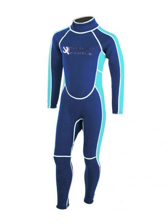 Scuba Force Saily Kids Full Wetsuit Double-Lined with Zip Red 3mm