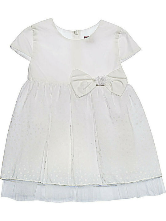 Funky Kids Dress Short Sleeve White