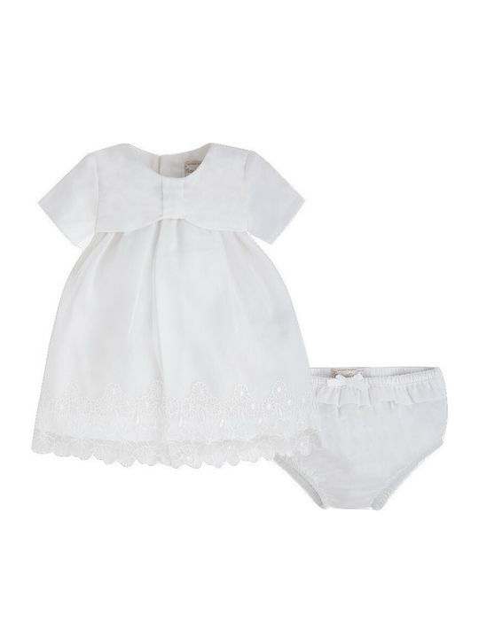 Mayoral Kids Dress Short Sleeve White