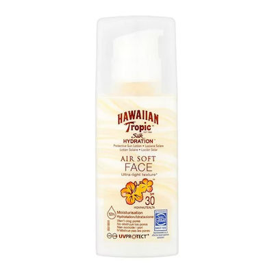 Hawaiian Tropic Air Soft Waterproof Sunscreen Lotion Face SPF30 50ml