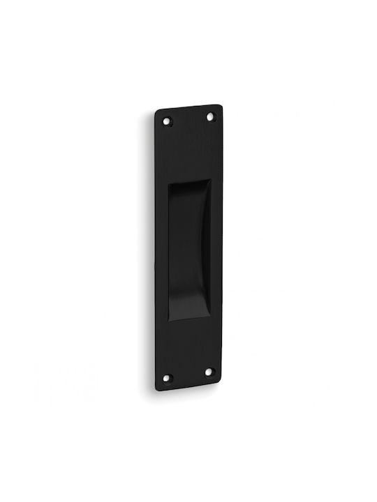 Convex Μαύρη Ματ Recessed Door Flush Handle 155 140mm